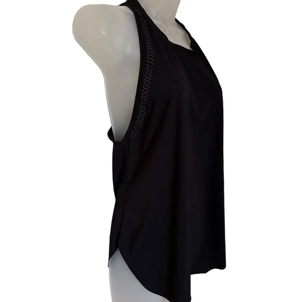 Lululemon Seamless Razor Back Black Flowy Fitted Tank Top Workout Shirt
